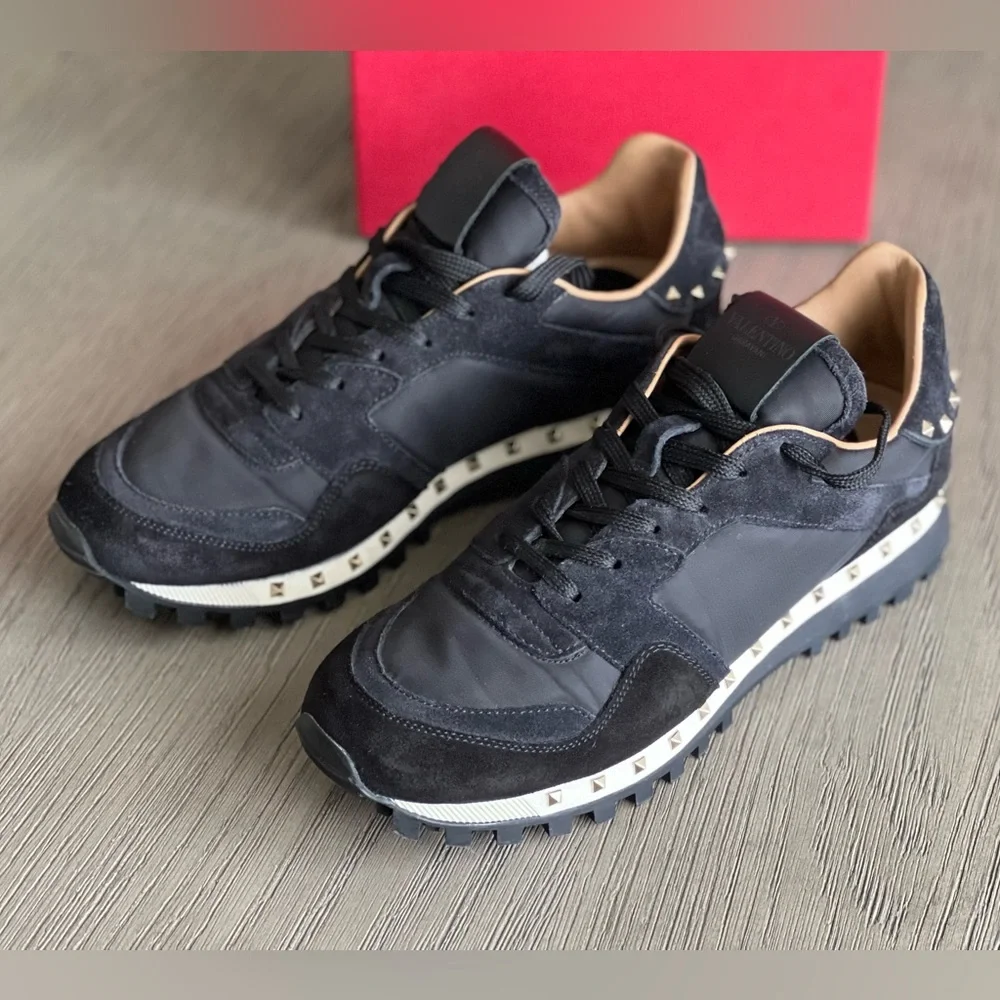 VALENTINO STUDDED SNEAKERS SHOES - Picture 4 of 7